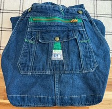 Vintage Liberty Men's 46x30 Overalls Blue Denim Bibs USA Made Carpenter Cotton