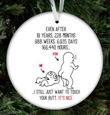 19 Year Wedding 19h Anniversary Christmas Tree Ornament Gift For Husband Wife