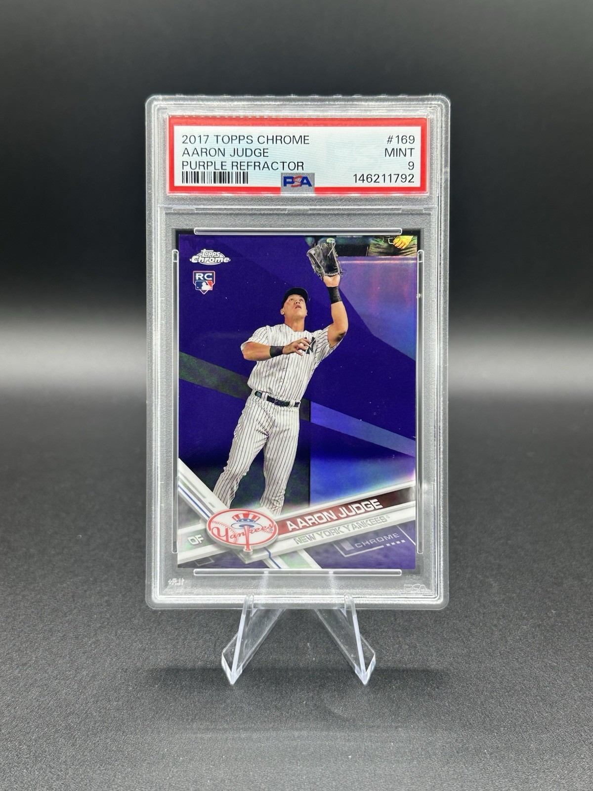 2017 Topps Chrome - Aaron Judge #169 Purple Refractor /299 (RC)
