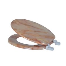 J V Textiles Round Toilet Seat with Easy Clean  Change Hinge agate 