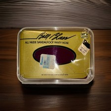 Panty Hose BILL BLASS All Nude Sandalfoot Nylon PLUM Vintage Size A NOS