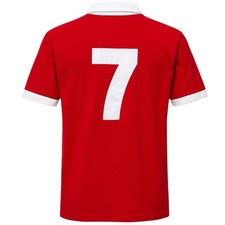 1973 MANCHESTER UNITED #7 RETRO REMAKE SOCCER JERSEY FOOTBALL SHIRT SCORE DRAW M