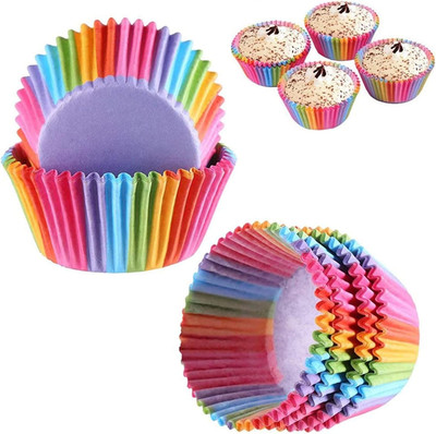 200 Stück Muffinförmchen Papier Cupcake Formen Regenbogen Papier Muffinform Für