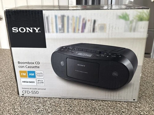 New Vintage Sony CFD-S50 Boombox CD Player Cassette AM/FM Radio Sealed Box