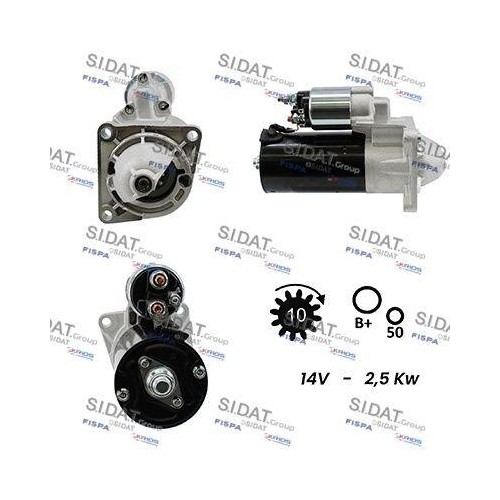 Démarreur Sidat S12BH0184A2 pièce de rechange électricité automobile
