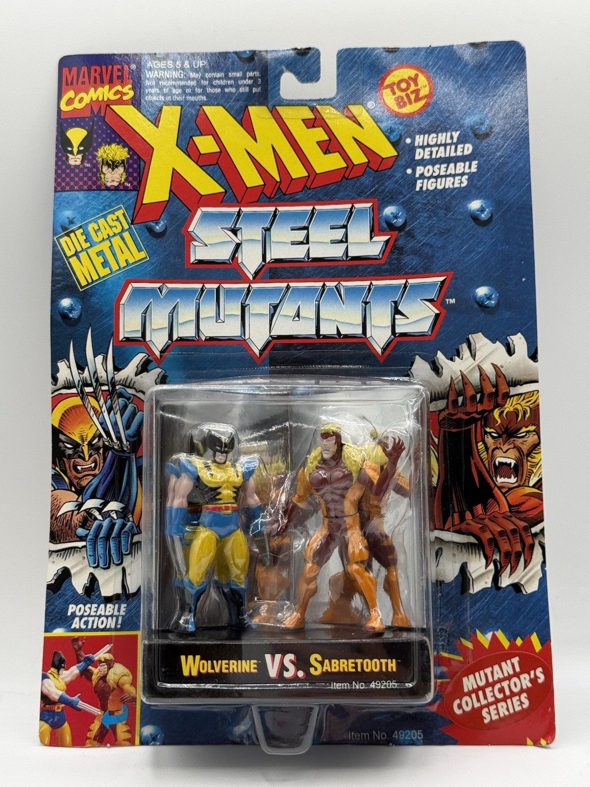 1994 ToyBiz Wolverine vs Sabretooth Marvel X Men Steel Mutants New Vintage