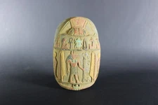 RARE ANCIENT EGYPTIAN STATUE Scarab Amulet Pharaonic Antique Bc Mythology