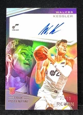 2022-23 Panini Recon Walker Kessler RC True Potential Auto Red RC Jazz /99