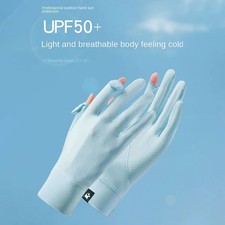 Breathable Anti Ultraviolet Sunscreen Gloves Ice Silk Anti Slip Touch Screen