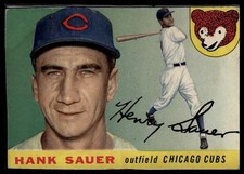 1955 Topps #45 Hank Sauer Trimmed
