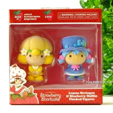 Strawberry Shortcake 3" Flocked Figure Set Lemon Meringue Blueberry  Muffin New