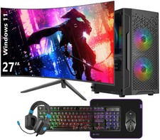 GAMING COMPUTER RYZEN 9 5900X RX 7600 64GB 1TB SSD MONITOR 27