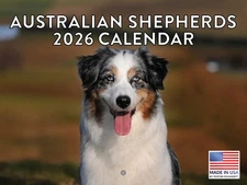 Australian Shepherd Calendar 2026 Monthly Wall Calender 12 Month 12x18