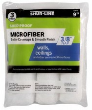 Microfiber Paint Roller Cover, 9 x 3/8 In. Nap, 3-Pk. - 30011203