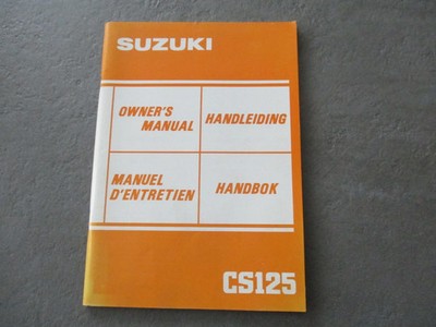 Fahrerhandbuch Bordbuch Suzuki CS 125 Roadie Owner´s manual Handbuch