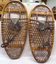 VTG 1942 - 28" Wooden Military Issue  Snowshoes By A F H Co. Wallingford, VT