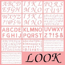 Stencil Letters for Painting, 1/2, 3/4, 1, 2 Inch Letter Stencils, Small Plastic