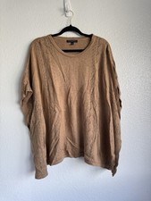 Banana Republic Oversized Knitted Poncho In Mocha Brown Size ONE SIZE