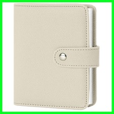 Elegant 4x6 Faux Leather Photo Album - Waterproof 32 Pocket Beige Design