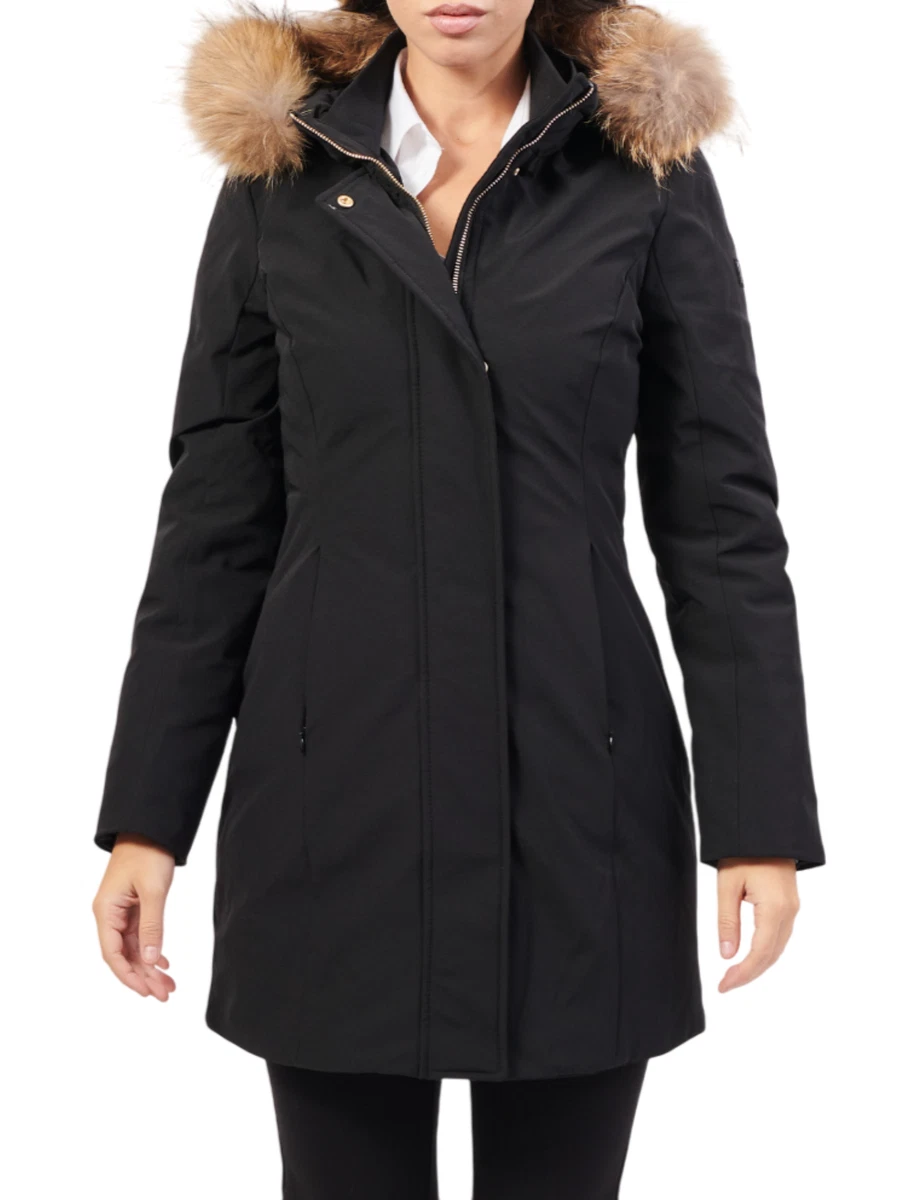 Generico Piumino Donna Invernale Con Cappuccio Piumini Elegante Tinta Unita Lungo Curvy Cappotto In Pelliccia Giacca Maniche Lunghe Con Tasche In Cotone Cappotti Impermeabile Outdoor Taglie Forti - 3