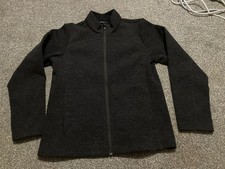 Rohan Hudson Jacket Size Small Grey Knit Fleece Lined Full Zip