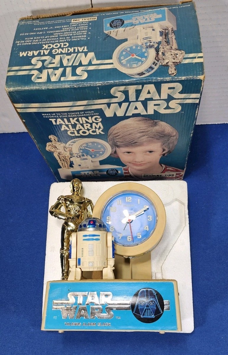 1980 Star Wars Alarm Clock MIB ESB vintage Toy By Bradley Talking