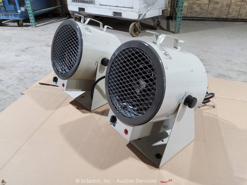 Lot of (2) TPI HF684-TC Portable Electric Fan Forced Heater 262 CFM bidadoo -New