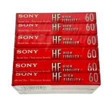 Sony HF High Fidelity Audio Cassette Tape 60 Minutes 6-Pack