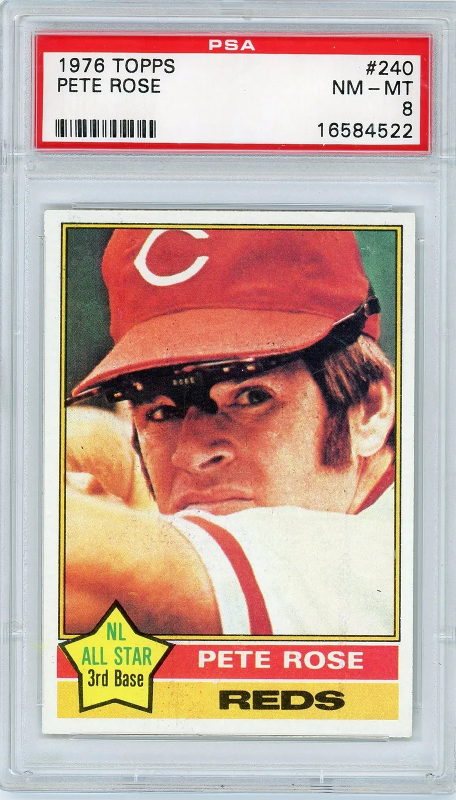 1976 Topps Pete Rose #240 PSA 8