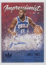 2019-20 Panini Court Kings Impressionist Ink Sapphire 3/25 James Ennis Auto rp9