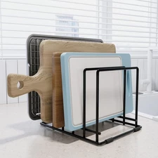 Baking Sheet Organizer Rack – 5-Slot Bakeware & Cookie Tray Holder for Kitche...