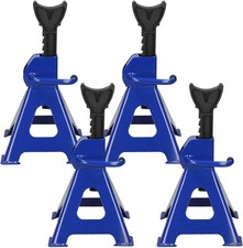 4Pcs Axle Stands Floor Jack 3 Ton Heavy Duty Lifting Capacity Stand Car Caravan