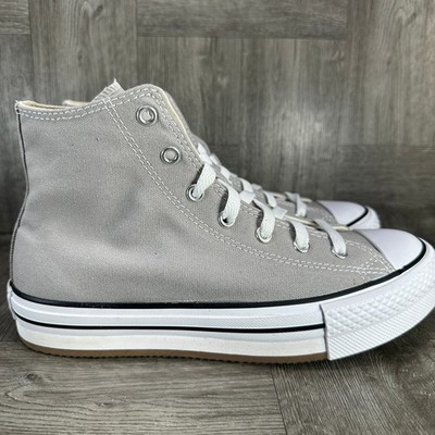 Converse All Star Move Kids 5 Grey Platform High Top Canvas Sneakers NEW A07346F
