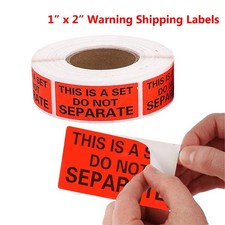 2-10 Rolls 1" x 2" 500 Shipping Stickers Labels Warning Sticker Mailing Labels