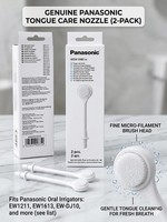 Panasonic WEW0985W Tongue Care Nozzle for Oral Irrigator (2-Pack) Genuine