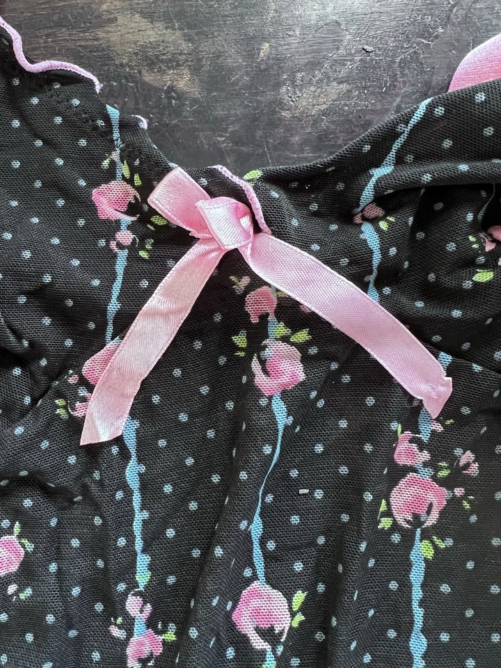 Donna L’oren Rosa Vintage Babydoll Lencería Tank Top Detalles/Etiquetas Foto 4 de 4