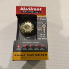 Kwikset Double Cylinder Deadbolt SmartKey Polished Brass 99850-071