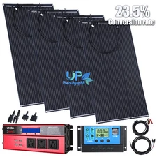 Complete Solar Panel Kit 5000W Power Inverter Set 12V Battery Charger Controller