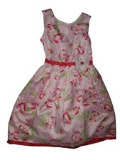 Jona Michelle Girl's Floral Spring Dress Pink/Red/White Youth Size 10 NEW
