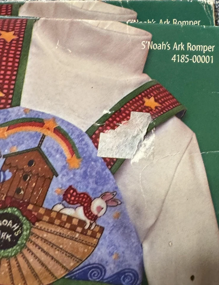 Vintage Daisy Kingdom Romper Toddler 6-24 Months Noah's Ark Sewing Pattern New - Image 3 of 4