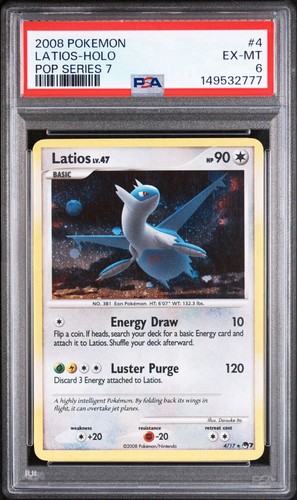 Pokemon 2008 Pop Series 7 Latios Holo Card #4/17 PSA 6