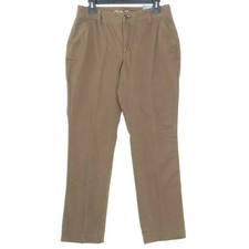 NWT Eddie Bauer Womens Pants Curvy Straight Leg Chino Zip Fly Brown Size 8 JE