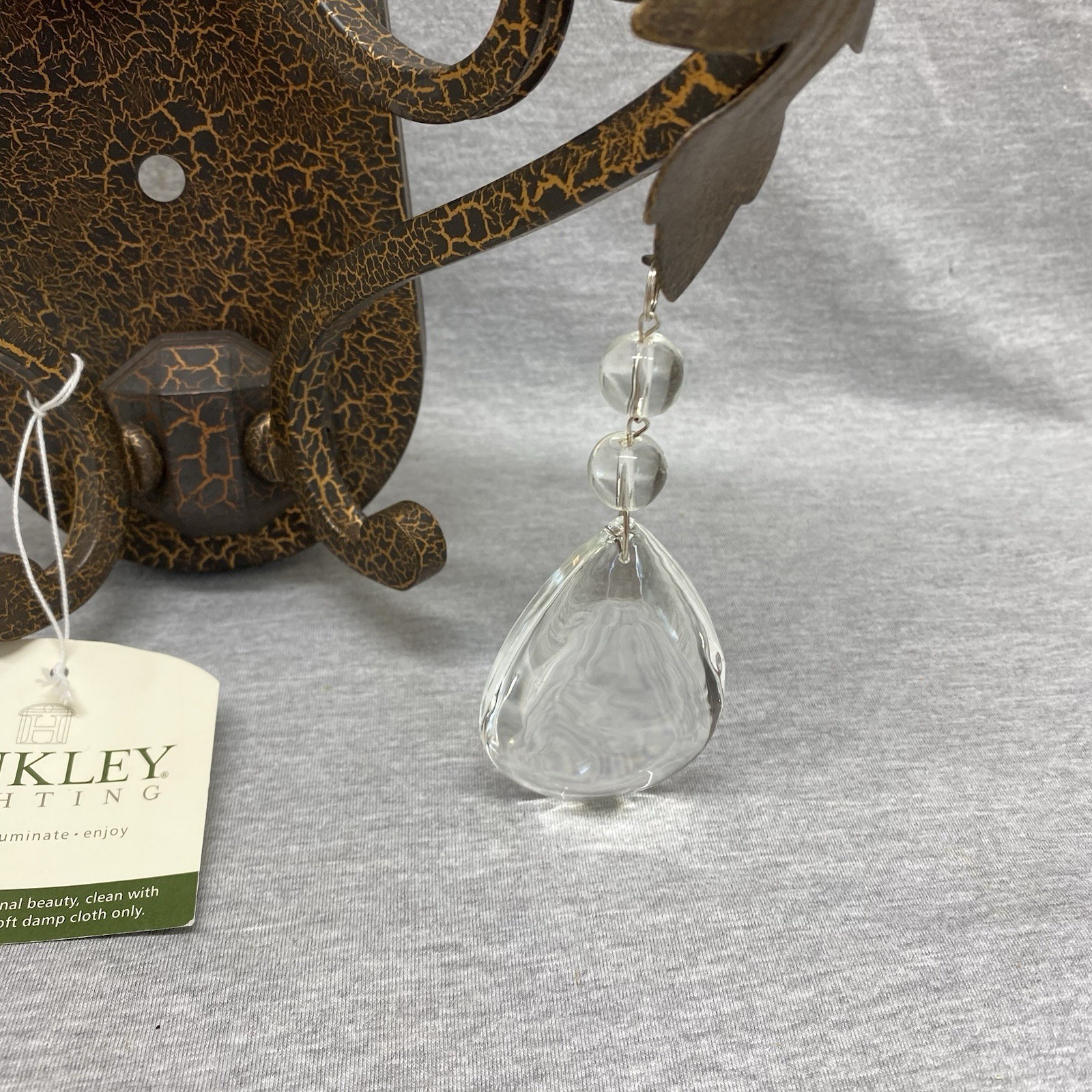 Hinkley Summerstone Wall Sconce Double Light & Shades Glass Accents Open Box