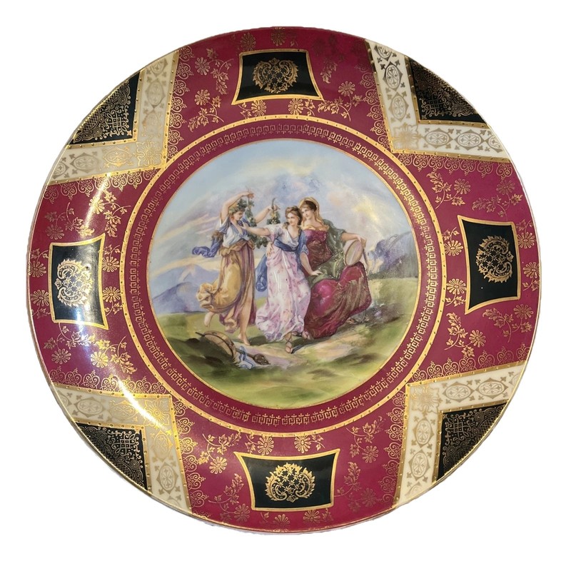 Royal Vienna Cabinet Plate W/ Neo-Classical Scene Numbered 25/1552 Beehive 10”