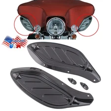Smoke Windshield Side Wing Air Deflector for Harley Touring FLHX FLHT FLHX 96-13