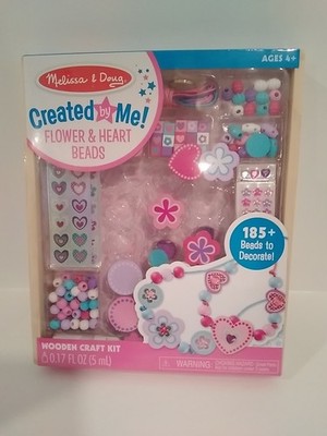 Melissa & Doug Created by Me Flower & Heart Beads 185+ Beads to Decorate