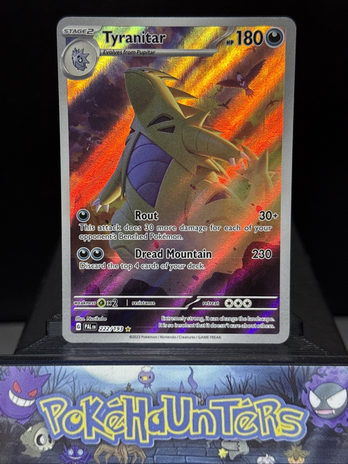 Pokemon Card Tyranitar 222/193 Paldea Evolved Illustration Rare Near Mint