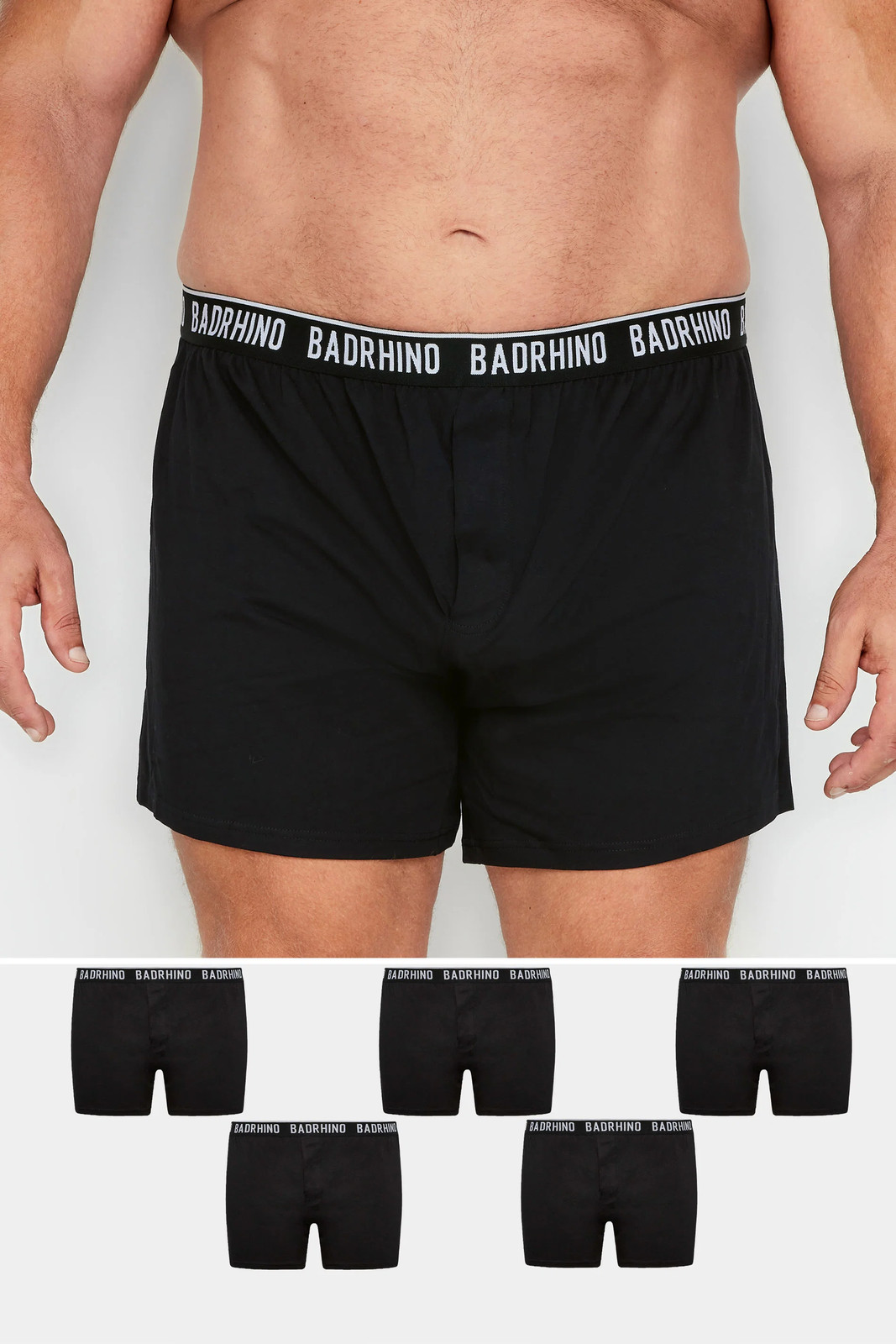 BadRhino 5Pk Boxer, Black, Size 4Xl, Men - Image 2