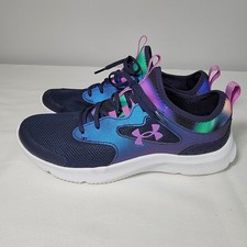 Under Armour Sneakers Shoes 7 Youth Running Hiking Walking Athletic Navy Multi
