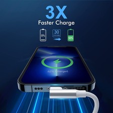 iPhone USB C to Lightning Cable, 2Pack 6FT MFi Certified Right Angle 90 Degre...